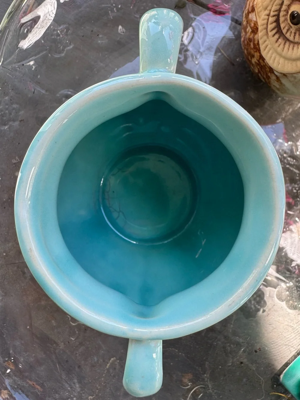 Shawnee Pottery glossy turquoise